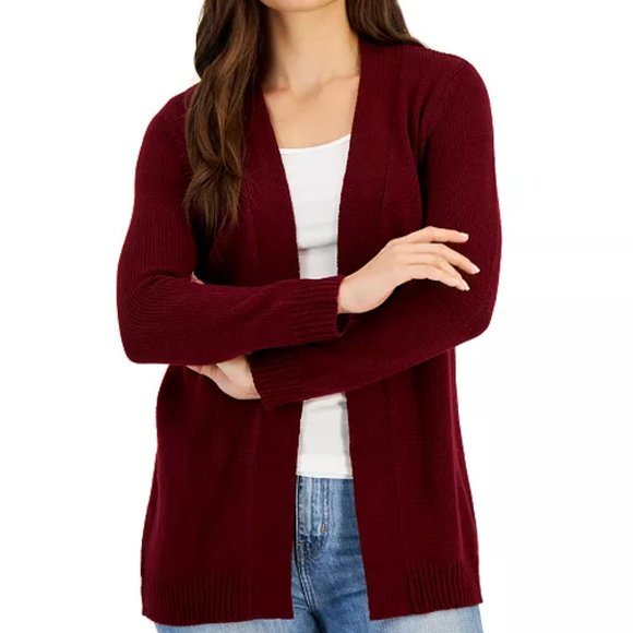 NWOT Burgundy Open Cardigan - Picture 1 of 7
